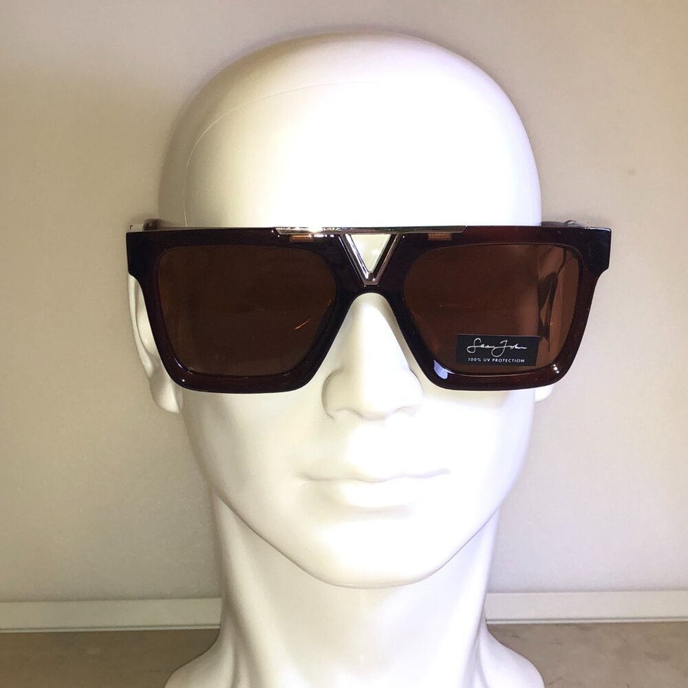Sean John Brown Aviator Sunglasses